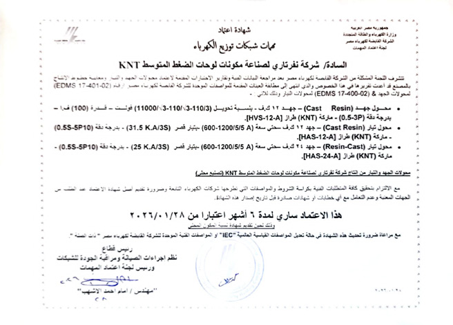 EEHC CT Current Transformer Approval